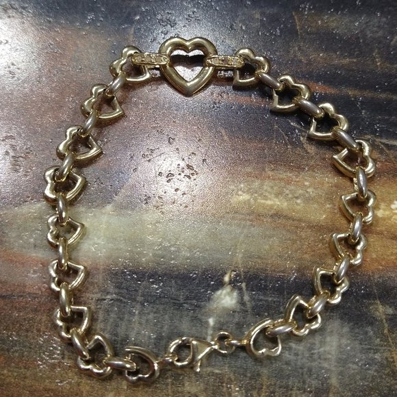 Jewelry - .925/Sterling Silver Heart Bracelet